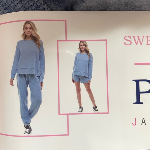 Jaclyn Intimates 3 piece pajama set, sweatshirt, shorts, joggers, NWT SIZE XXL - Picture 5 of 5